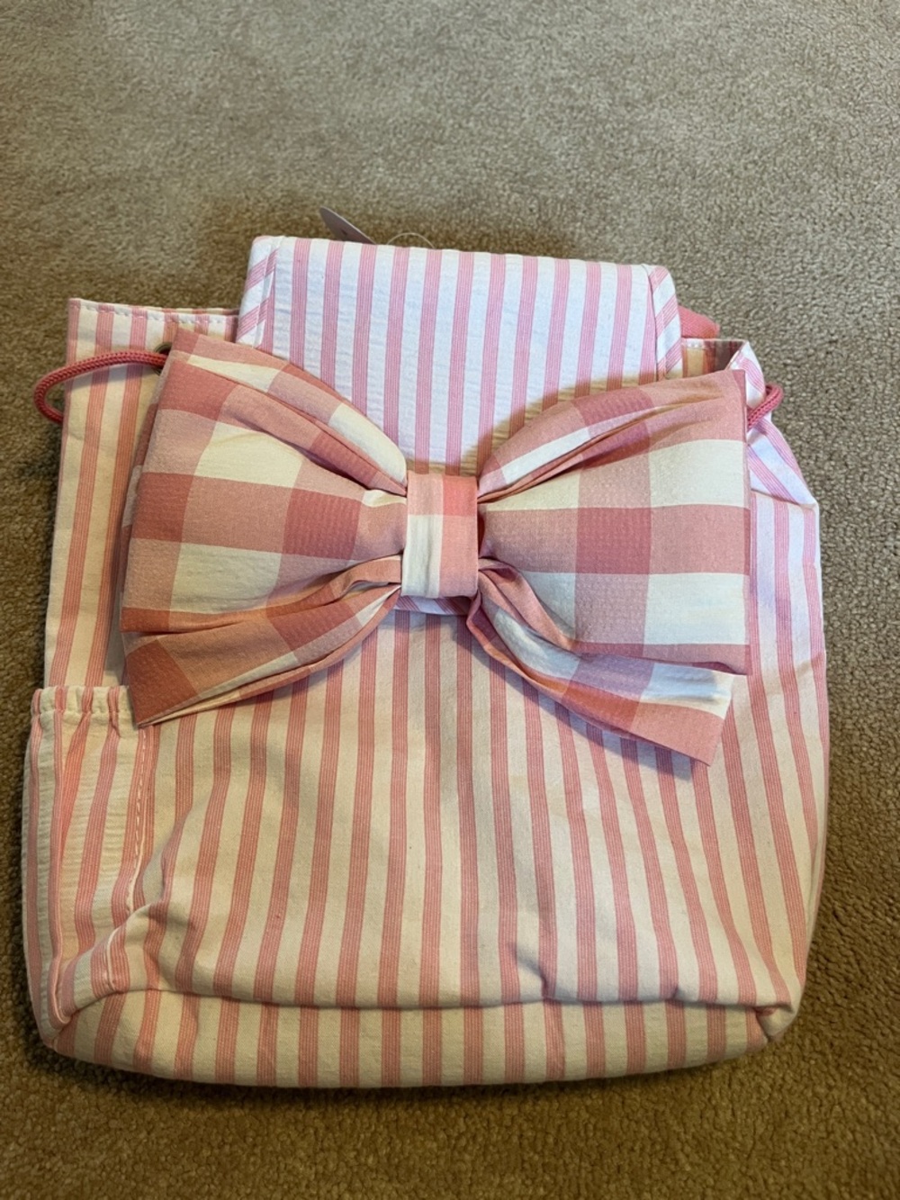 Mud Pie Drawstring Bow Bag